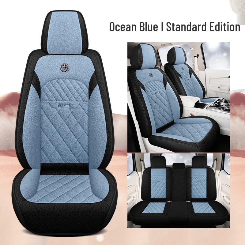 Universal All-Season Cotton Linen Car Seat Cushion - Full Coverage, New Style
