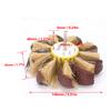 Sisal ing Wheel Manual Electric Drill Sisal Emery Cloth Polishing Wheel 6mm Shaft Mounted