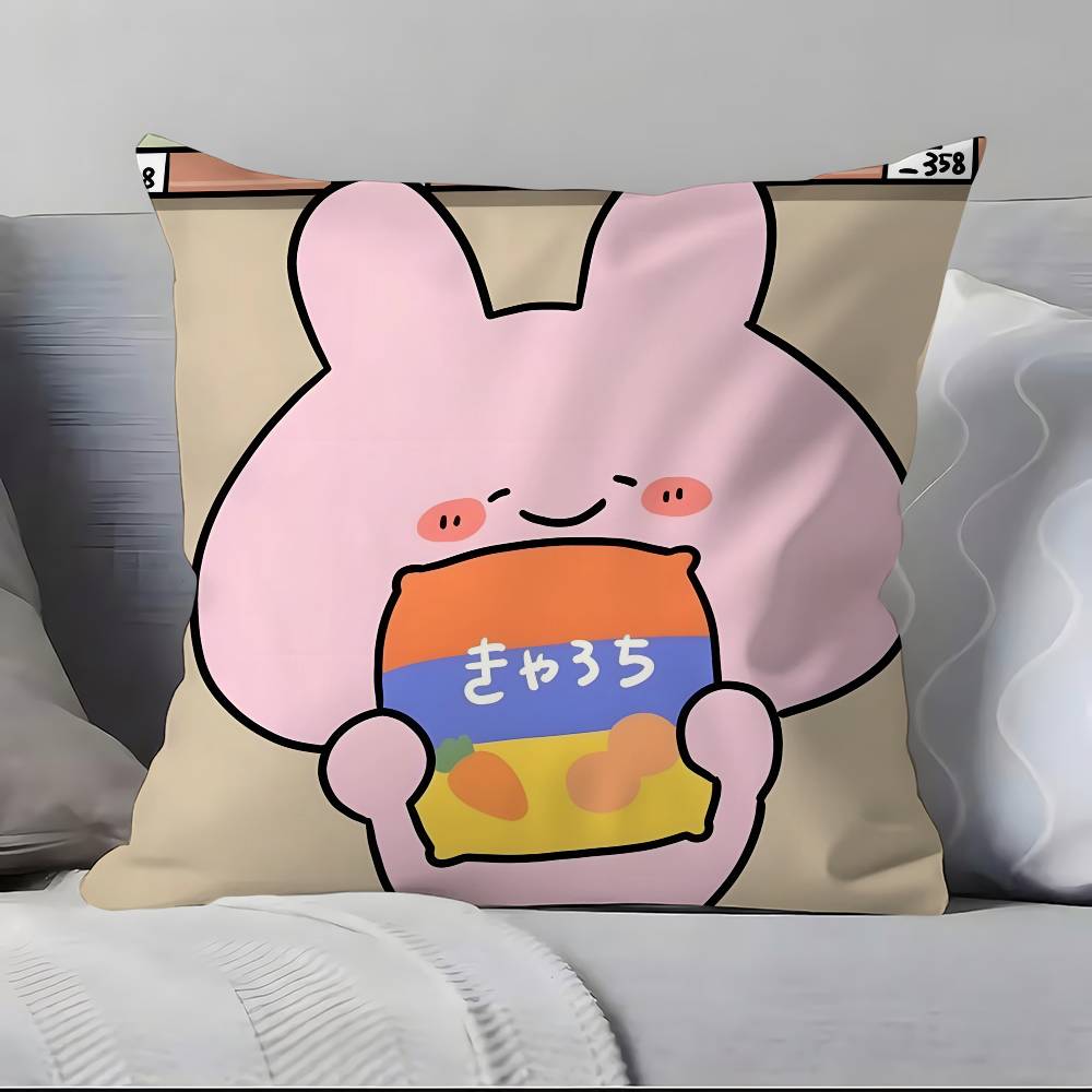 Cartoon A-Asamimichan Cute Bunny Pillow Case Ultra Soft Skin Friendly Fabric Cloud Like Comfort & Concealed Zipper