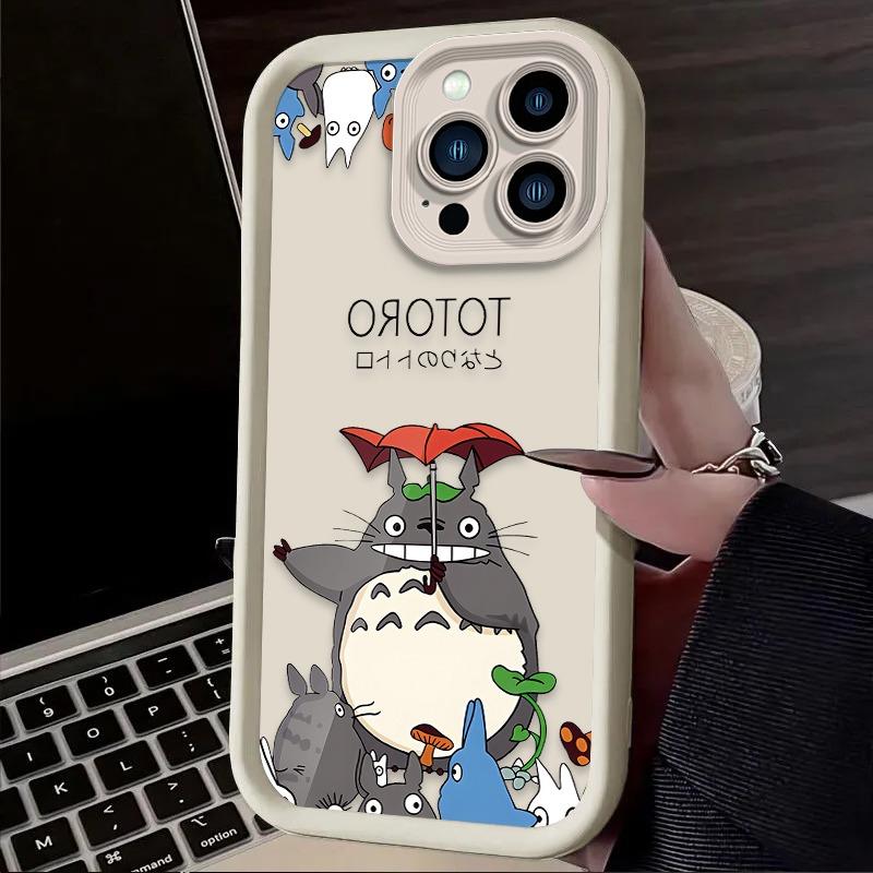 Cartoon Cute T-Totoros Phone Case For iPhone 17 Air 16 16E 15 14 13 12 11 Pro Max X XS X S Max XR SE 2020 SE4 7 8 Silicone Cover