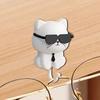 Cat Key Hook, Cat Key Hook | Pet Wall Hook - Cute Cat Key Hook with Sunglasses, Adhesive Coat Hook, Key Holder for Wall Decor, Coat Bag