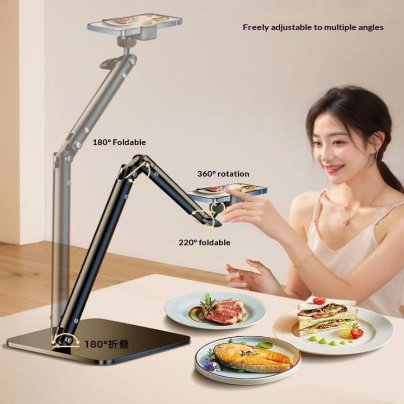 Adjustable Tablet Stand Holder 15 Inch Long Metal Flexible Arm For 4.7-13 Inch Pad Phone Ergonomic Desktop Holder Multi-Angle