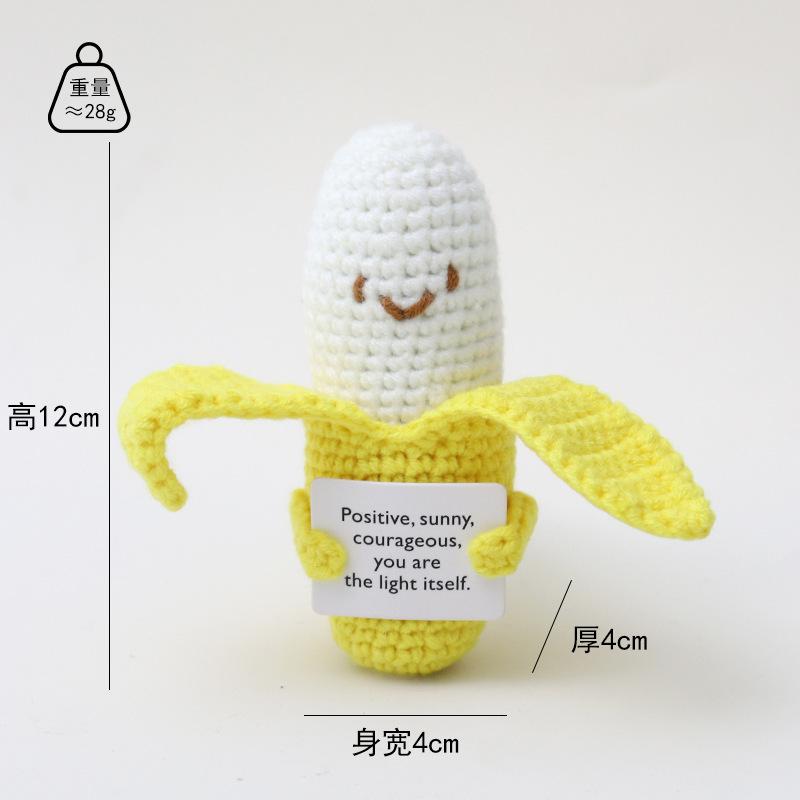 Crochet Positive Energy Potatos Mini Pocket Hug Handmade Knitted Vegetables Hand-Woven Desktop Ornament Decor Birthday Gift