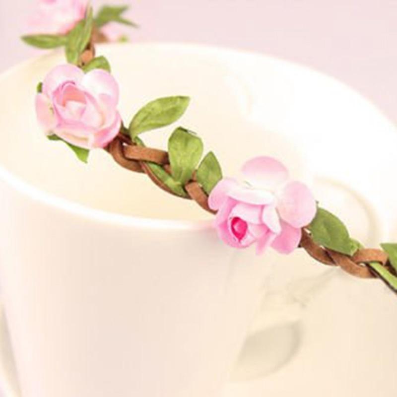 Hippie Love Flower Garland Crown Festival Wedding Hair Wreath BOHO Floral Headband