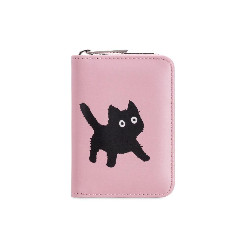 New Cat Short Wallet Large Capacity Multi Functional Card Holder Multi Slot Zipper Coin Purse