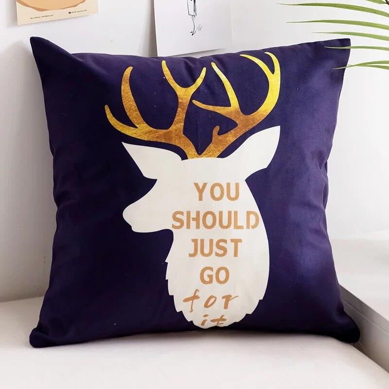 Minimalist Creative Abstract Line Pillowcase Peach Lemon Pear Fruit  Sofa Office Seat Cushion Cover Home Decoration