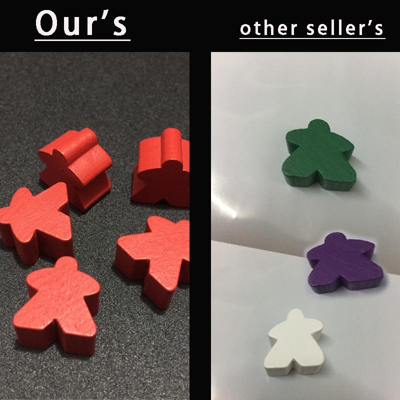 100 Wooden Meeples 14 Colors 16Mm Extra Board Game Pawns Pieces Replacement Tabletop Gaming Components And Upgrade Accessories