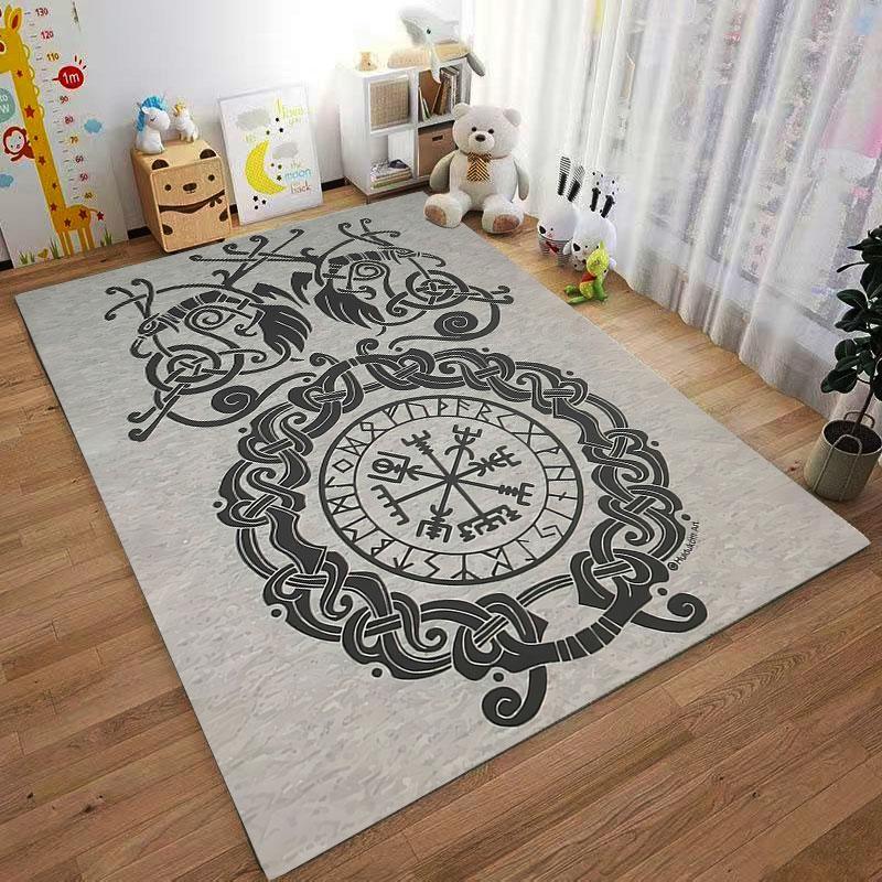 Nordic Knotwork Carpet Design Suitable As a Non-slip Mat for the Living Room or Bedroom Sofa