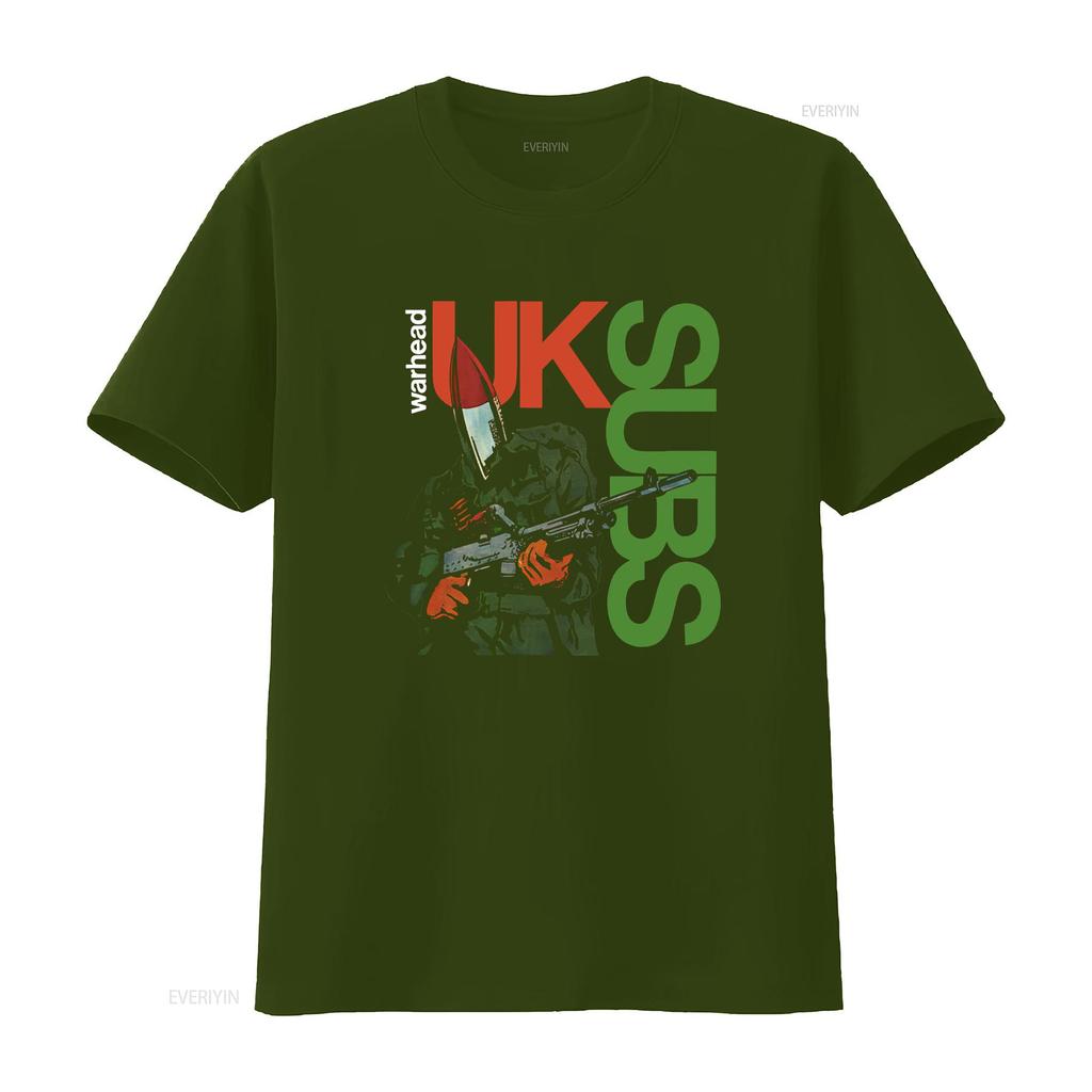 UK Subs Warhead Unisexs T Shirt Rock And Roll Classic Band New Black vintage Washed designer clothes Soft graphic streetwear homme