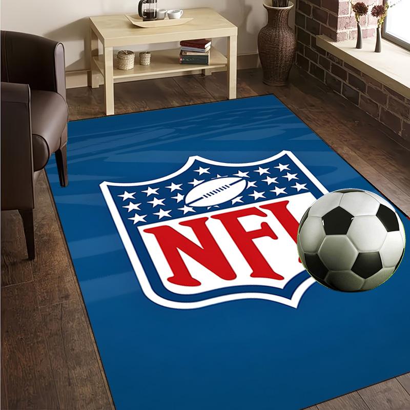 Tappeto Collezione Squadre NFL Tappeto per Ufficio Tappetino Antiscivolo, Tappeto per Sedia Copertura Pavimento per Gaming, Camera da Letto, Soggiorno, Decorazione Casa Regalo di Natale