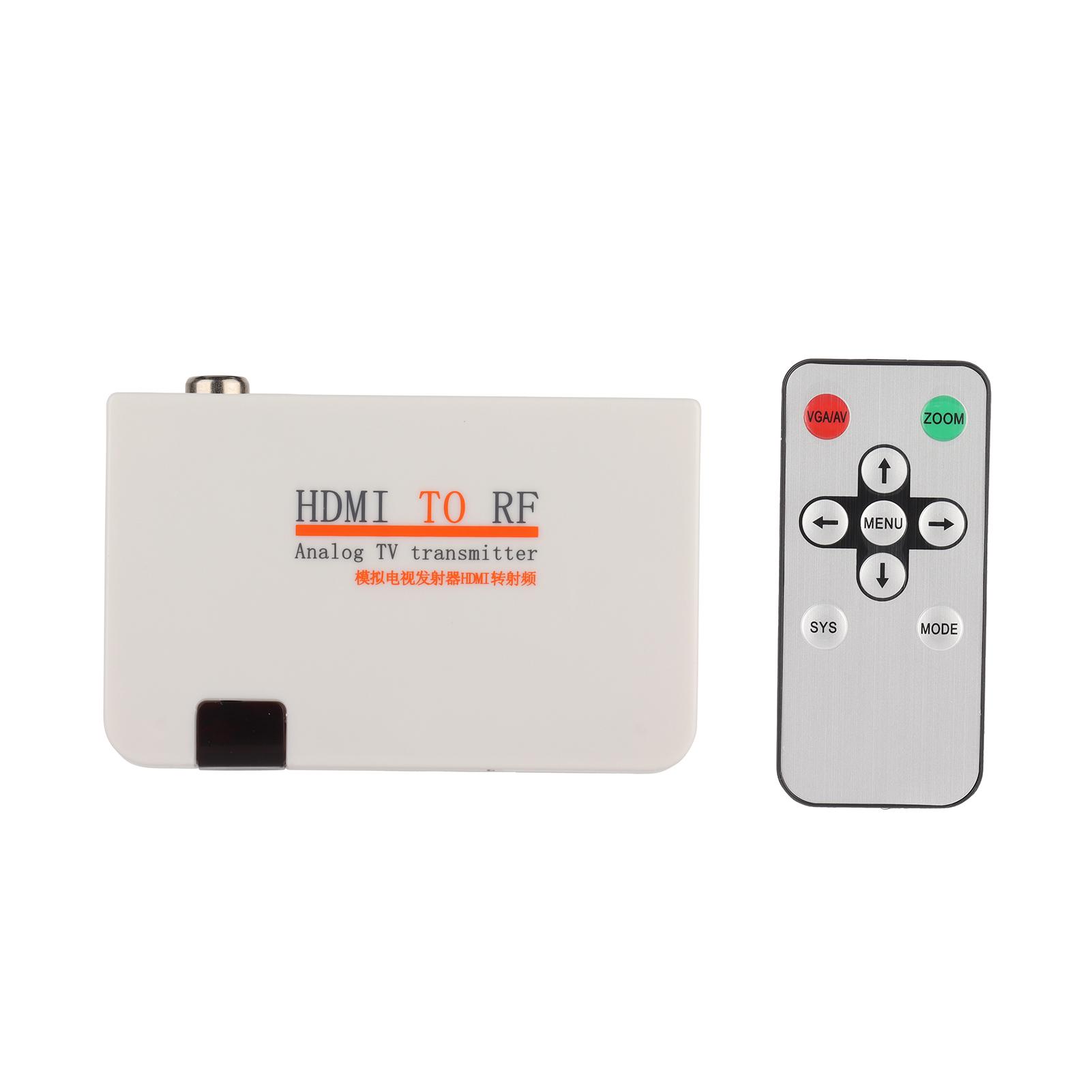 

Преобразователь мультимедийного интерфейса высокой четкости в RF-адаптер с дистанционным управлением, разъем 100‑240 В EU EU Plug