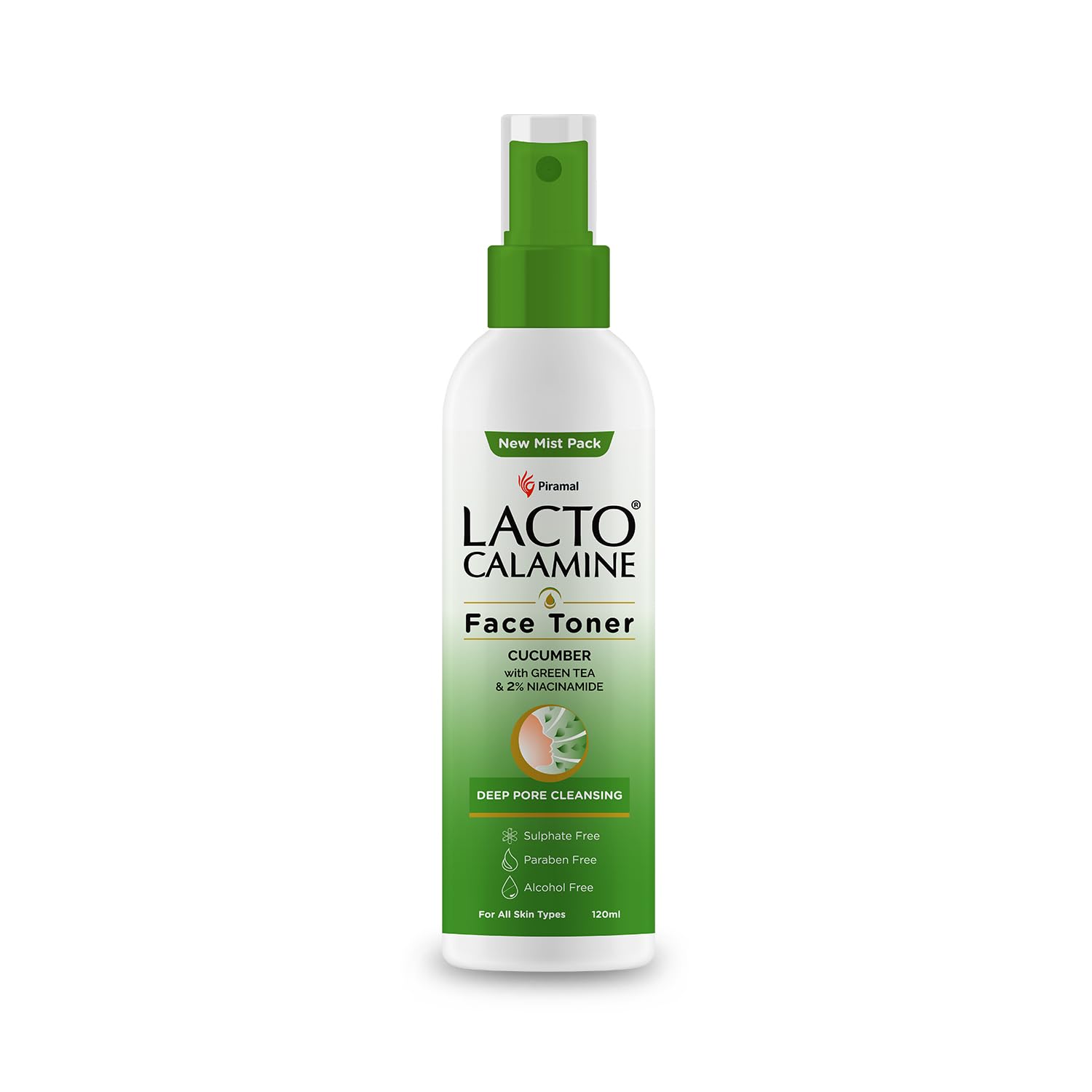 

Lacto Calamine Cucumber Face Toner 120ml Pack of 1 | Deep Pore Cleansing & Pore Tightening With Green Tea