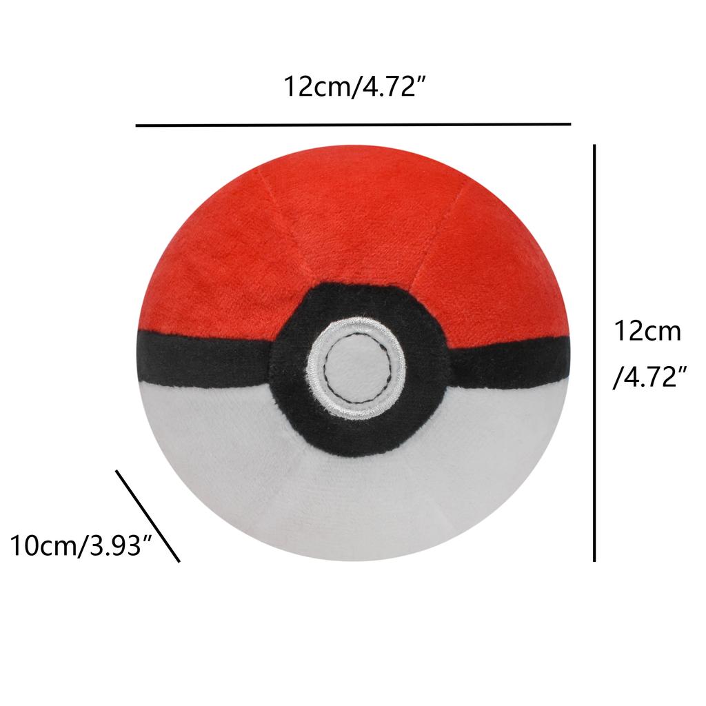 Cartoon Master Ball Great Ball Ultra Ball Pok Ball Plush Toy Animals Soft Stuffed Backpack Pendant Decoration Toy Birthday Gift