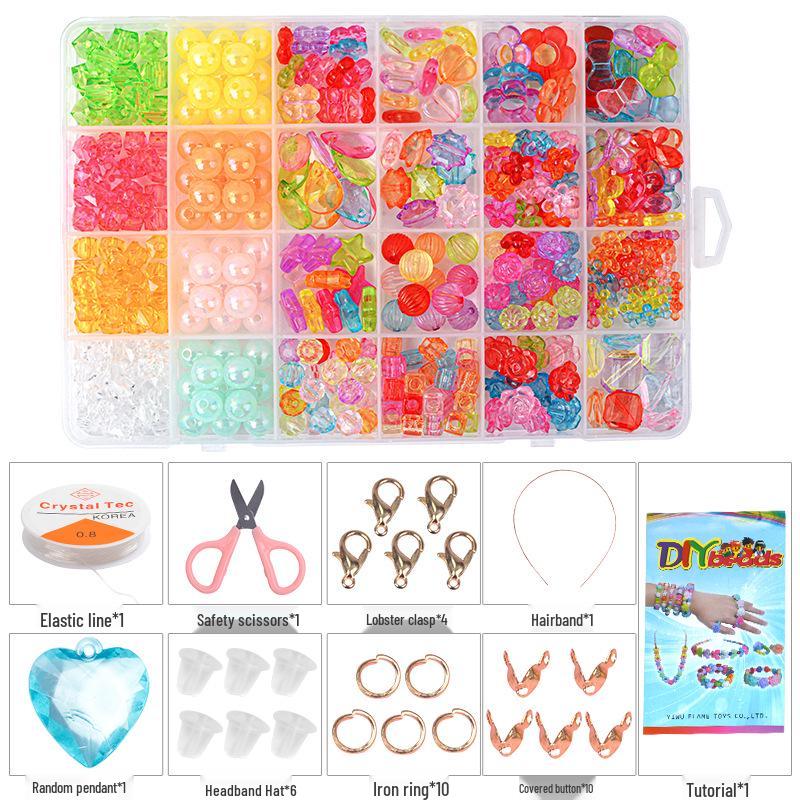 24-Grid Children s Educational Bead Stringing Toy for Early Learning and Amblyopia Training