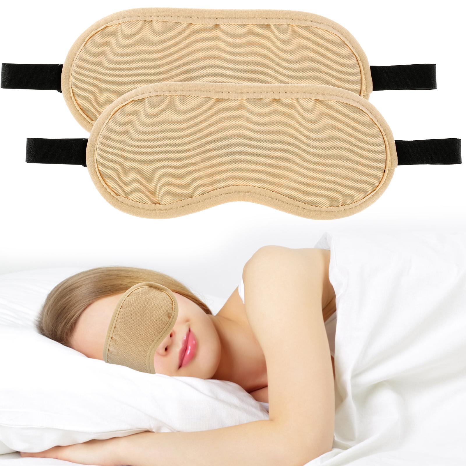 

2 шт. Маска для глаз с касторовым маслом, моющаяся, многоразовая, обертывание с эфирным маслом, безмасляная обертывание, с регулируемым эластичным ремешком, мягкая