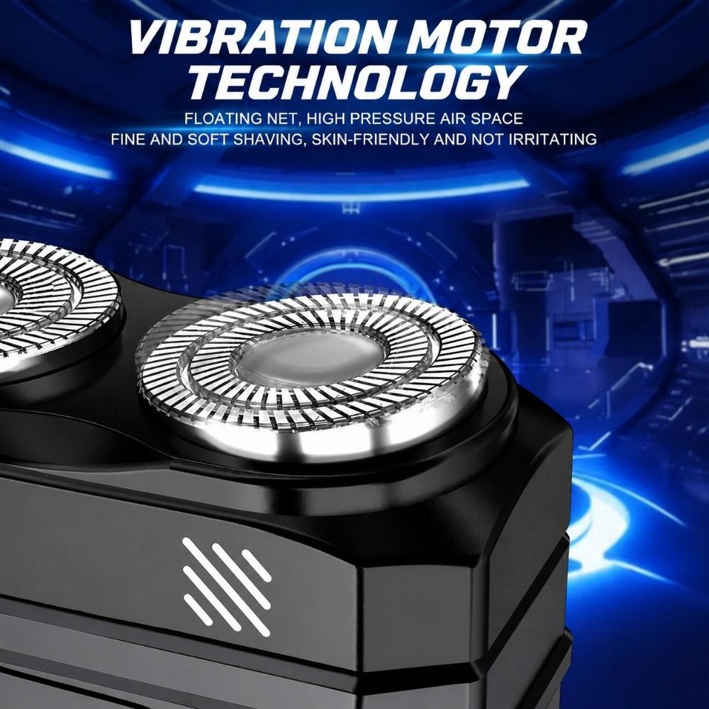Portable Electric Shaver Rechargeable Mini Shaver Mecha Punk Style Beard Razor  Men