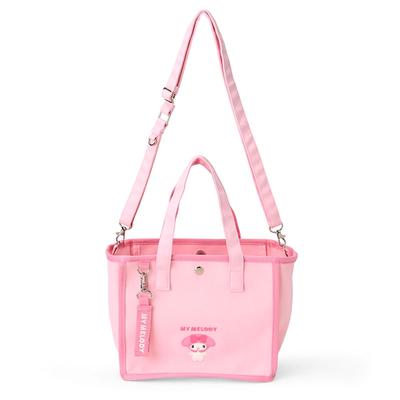 Sanrio Mini Tote My and Shoulder Ages 3 and 615161 2-Way Bag, Melody, Cotton, Polyester, Steel, Bag, Up,