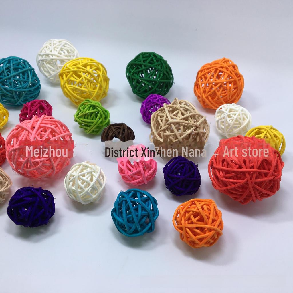 3 cm Colored Rattan Balls for Aromatherapy & Decorative Use in Kindergarten Layouts
