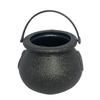 6 Piece Plastic Witch Cauldron Bucket Black Candy Container Treats Bowl for Halloween Party Supplies DIY Craft Decors