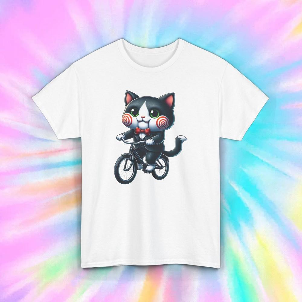 

Saw Cat T-Shirt | Funny Horror Movie Parody Cute Cat Tee S-5XL 4XL