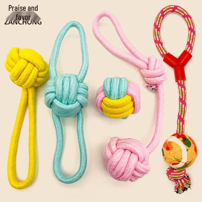 Praise Pet Macaron Dog Chew Toy 10-Piece Set