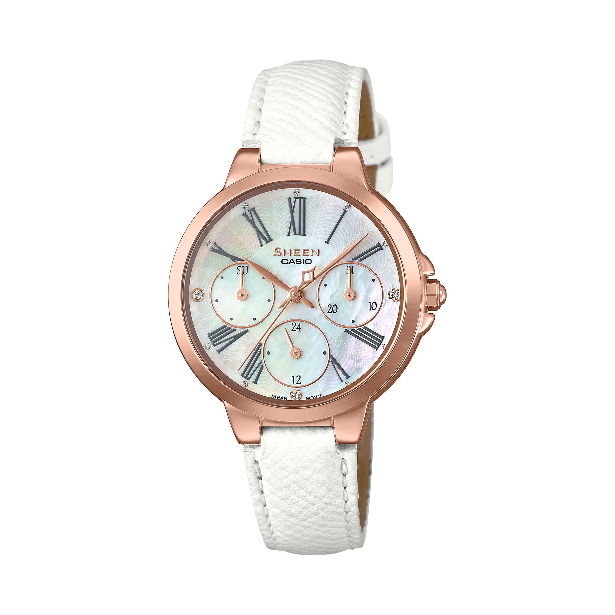 

Casio Men s Analog Quartz Watch SHE-3513PGL-7A білий