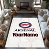 Arsenal Customize Text Carpet Suitable for Bedrooms Foyer Dining Room Study room Antislip Carpet Office home decor Best for Christmas