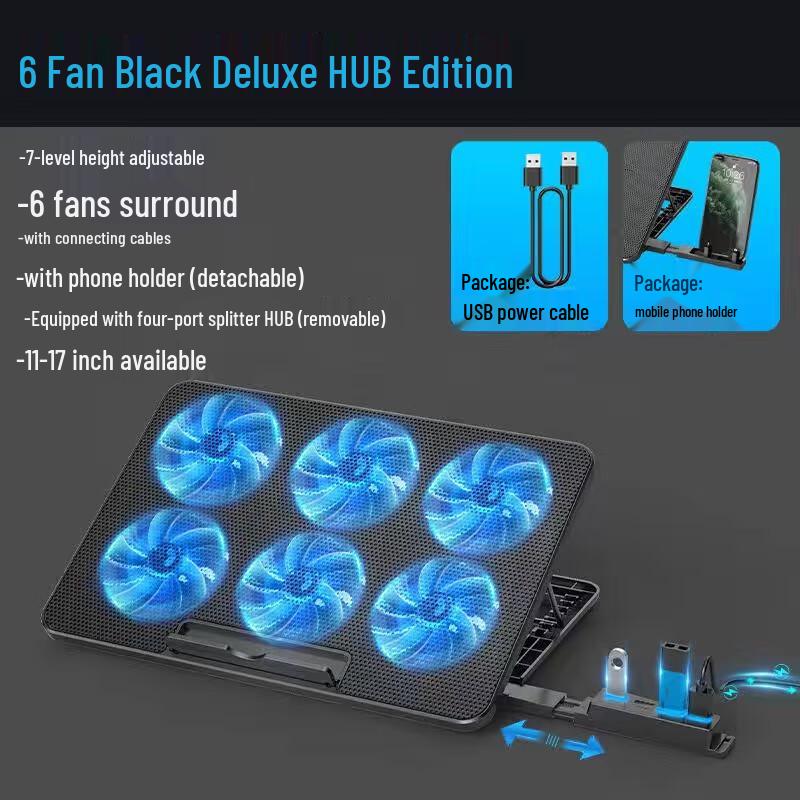

Laptop Cooling Stand with 4-Port USB Hub