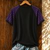 Women's Casual Halloween Striped Print Short Sleeve T-Shirt