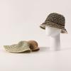 Hot-selling New Spring and Summer Hollow Basin Hat Hand-crocheted Plaid Bucket Hat Women's Leisure Simple Sunshade Straw Hat Vacation