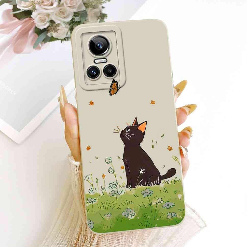 6.7" For Realme GT Neo3 5G 2022 Case Luxury Dragon Butterfly Soft Silicone Cover For Realme GT Neo 3 RMX3560 Protective Shell