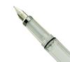 Yongsheng 3008 Fountain Pen, Extra Fine Nib, EF, Transparent Barrel, Silver Trim, Screw-On (Set of 4)