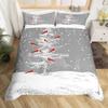 Christmas Duvet Cover Set Queen King Size Winter Snowflake Elk Car Pattern Soft Quilt Set Christmas Themed Quilt Set 3 Pcs