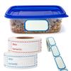 1/3 Rolls Self-Adhesive Removable Freezer Food Storage Paper Sticker Labels White Date Stickers for Home Storage Tags