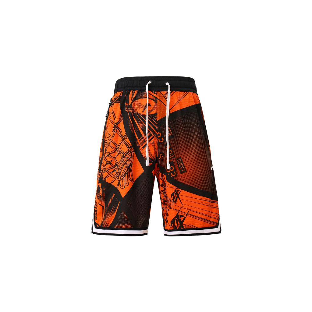 Nike Dri-FIT Elite Basketball Shorts High School League Cartoon Edition Men Bottoms Team-Orange CI9082-890