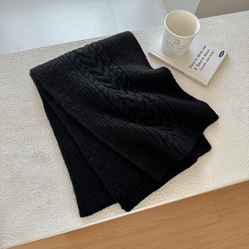Knitted Fried Dough Twists Scarf for Female and Male Thick Warm Shawl for Student Lovers