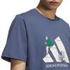 adidas Graphic Short Sleeve T-Shirt Comfortable Versatile Casual Soft Men T-Shirts Gray Blue KB7749
