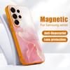 Magnetisch Für Magsafe Hülle Für Samsung Galaxy S26 Ultra S25 Edge S24 Plus S23 FE S22 A17 A54 A55 A56 A57 5G Gold Marmor Muster Hülle
