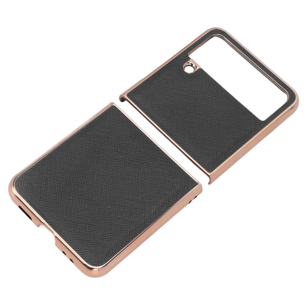 Leather Folding Phone Case Scratch Resistant Perfect Fit Flip Phone Protective Case for Samsung Galaxy Z Flip4