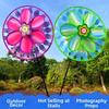Multistyles Sunflower Windmill PVC Stake Standing Lawn Flower Pinwheel  Outdoor Party Picnic Decor