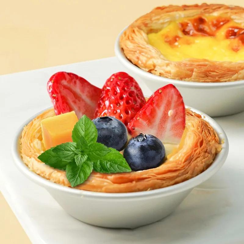 10/25/50pcs Reusable Egg Tart Molds Aluminum Alloy Baking Accessories Pudding Mould Mooncake Mold Kitchen Oven Dessert Mould