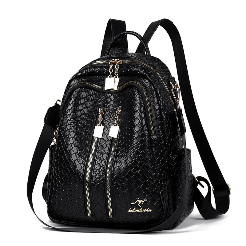 Backpack Women's Woven Lightweight Backpack Multi-functional Large Capacity Women's Travel Schoolbag