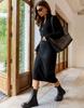 European women's temperament knitted sweater medium and long fashion pullover sweater loose zipper bottoming dress
