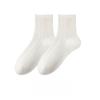 Women's Summer Thin Sweat-absorbing and Odor-proof Mid-calf Socks, Simple Solid Color Mesh Breathable Boneless Socks