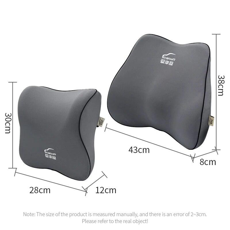 Car Seat Headrest Pillow Neck Lumbar Support Pillow For Car Travel Pillow Soft Seat Back Support Waist Pillow Car