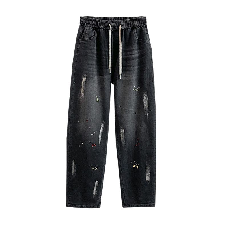 Stylish and Versatile Plus-Size Women s High-Waisted Slimming Casual Pants 100kg Harem Jeans for Plus-Size Women Carrot Pants Black 8xl