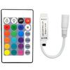 RGB LED Light Strip Controller - Mini 24 & 44 Key Infrared Dimmer, 12V