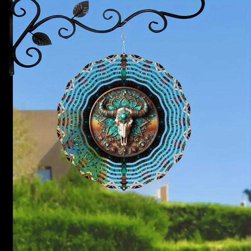 Balkon Bahçe Dekoru için 360 Derece Kancalı 10 İnç Asılı Rüzgar Gülü İlkbahar Yaz Dış Mekan Süsü