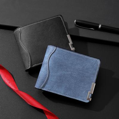 Ultra Thin Wallet Lightweight Men'S Short Wallet Driver License Wallet Retro For Gifts For Men Commuting Travel Money Bag