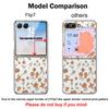 Little Floral Pattern Case For Samsung Galaxy Z FlIP 7 FE 6 5 Z Flip7 Flip6 Flip5 Luxury Plating PC+PU Leather Hybrid Folding Phone Cover